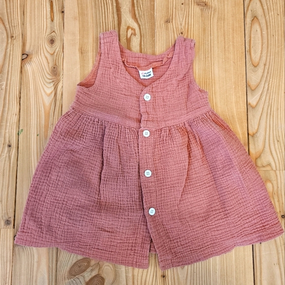 PAT PAT TODDLER Girls Linen Dress, size 18-24 - Picture 1 of 4